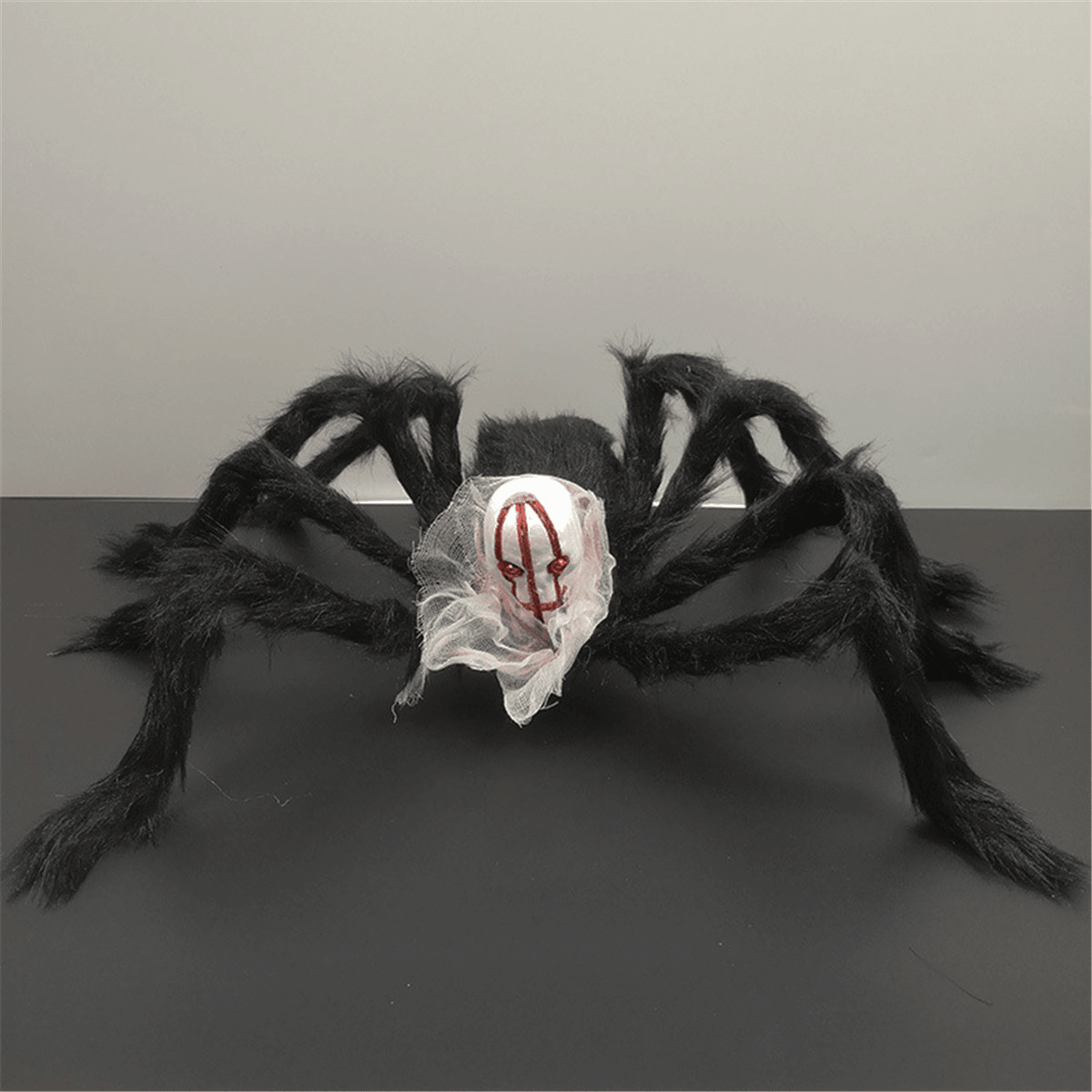 75*75Cm Simulation Skull Ghost Head Plush Spider Spider Leg Straighten Horror Toy