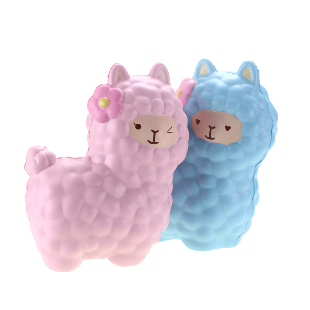 Vlampo Squishy Alpaca 17X13X8Cm Licensed Slow Rising Original Packaging Collection Gift Decor Toy