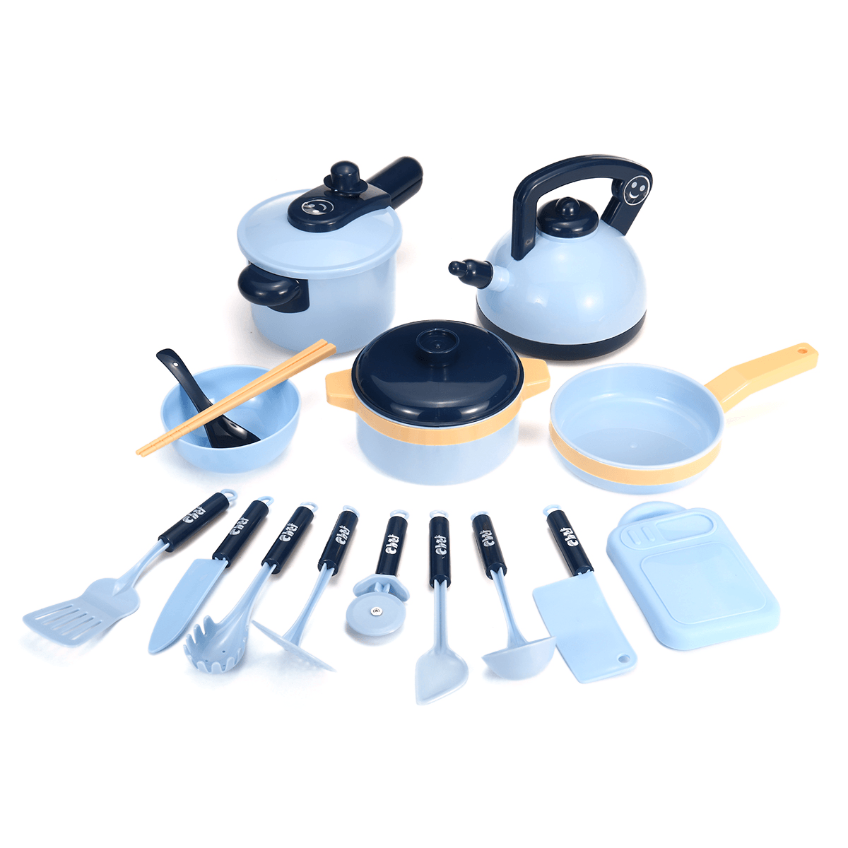 16Pcs Simulation Kitchen Cooking Play Role Playing Set Toys Practical Skills for Children Gift