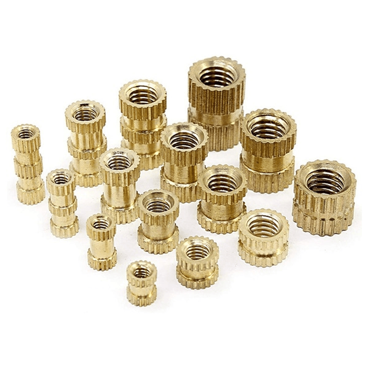 330Pcs Female Thread Knurled Nut M2 M3 M4 M5 Brass Threaded Insert round Kit