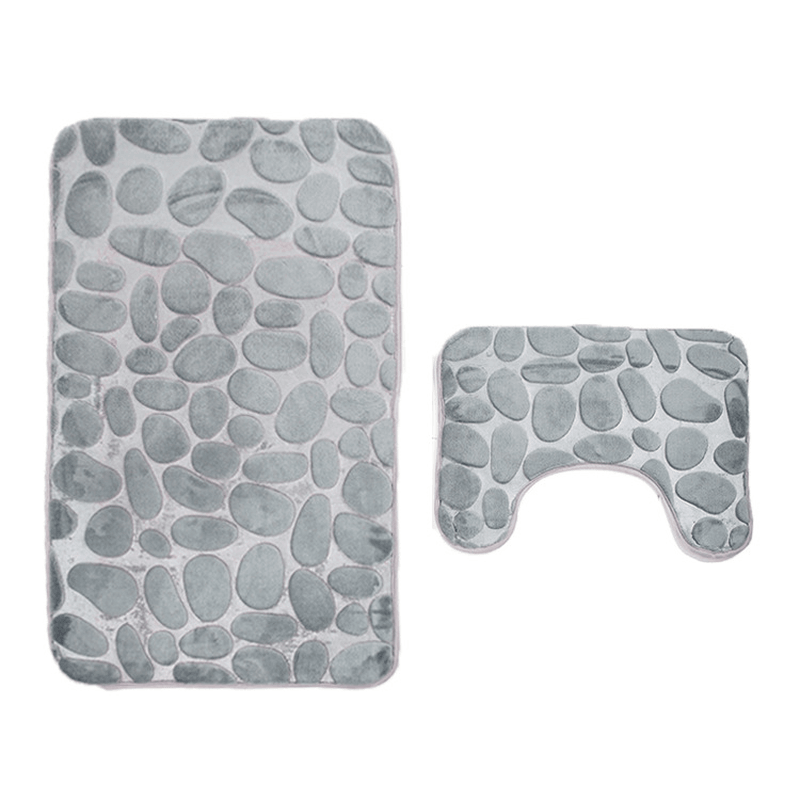 2 pezzi flanella coperchio del water tappeti da bagno pavimento morbido casa antiscivolo fodera memory foam resistente copertura doccia tappeti tappetino da bagno set