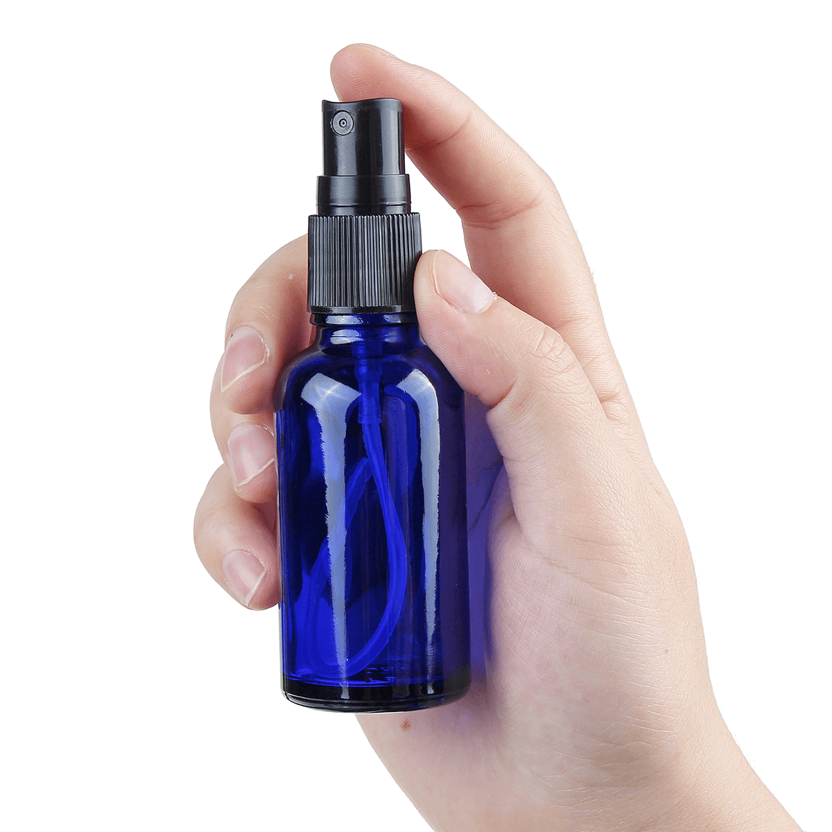 30Ml/50Ml/100Ml Blue Glass Bottle Sprayer Portable Essential Oils Perfume Container