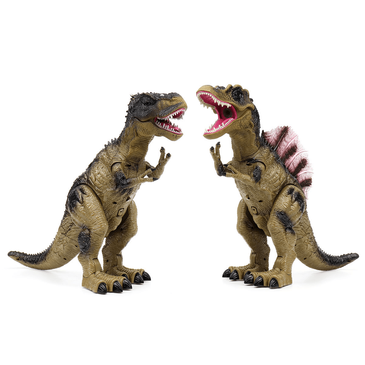 Gehender Dinosaurier Spinosaurus, beleuchtete Kinderspielzeugfigur, Geräusche, echte Bewegung, LED