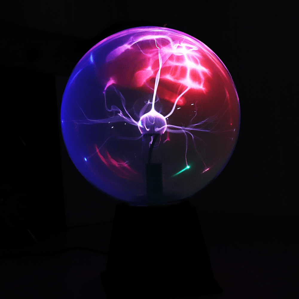 8 Zoll Mischung Farblicht Plasma Ball Elektrostatische sprachgesteuerte Schreibtischlampe Magic Light