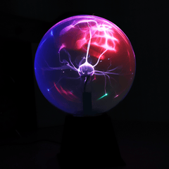 8 Zoll Mischung Farblicht Plasma Ball Elektrostatische sprachgesteuerte Schreibtischlampe Magic Light