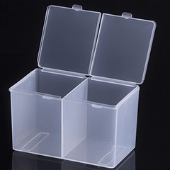 Clear Cotton Pads Container Cosmetic Organizer Nail Art Makeup Standing Holder