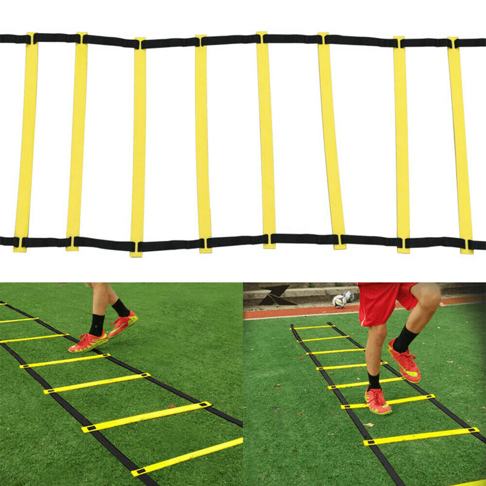 12 Rung Agility Speed Training Ladder Footwork Fitness Football Exercise 6M