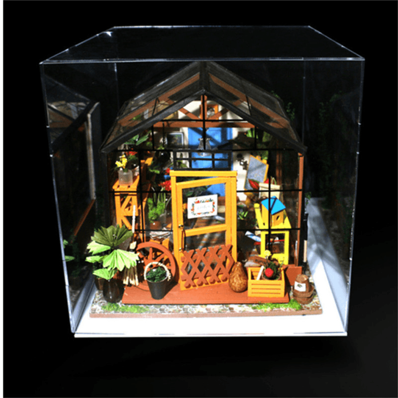 Robotime Miniature Green Garden with Furniture Children Adult Model Building Kits Doll House