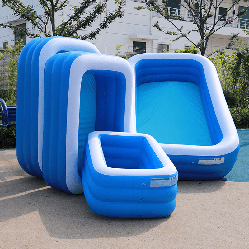 1.5/2.1/3.05M 3 Layers Portable Inflatable Swimming Pool Adults Kids Bath Bathtub Foldable Outdoor Indoor Bathroom SPA