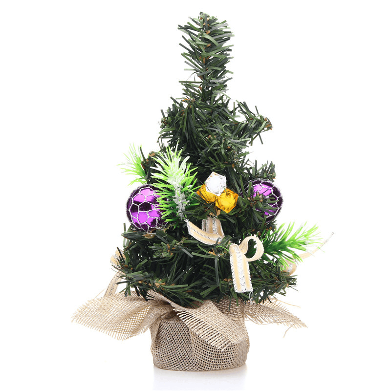 Christmas Home Party Decorations Supplies Mini Christmas Tree with Ornaments Toys