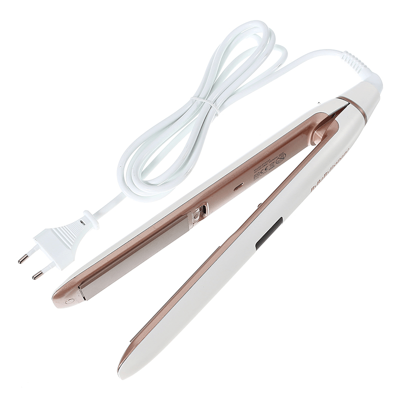 2 in 1 Hair Straightener Ceramic Temperature Control Flat Iron Digital anti Static