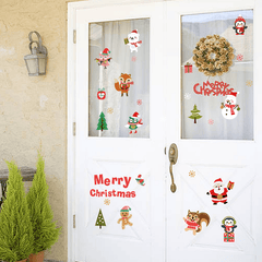 Miico SK6038 Christmas Sticker Novetly Cartoon Wall Stickers for Kids Room Decoration Christmas Party