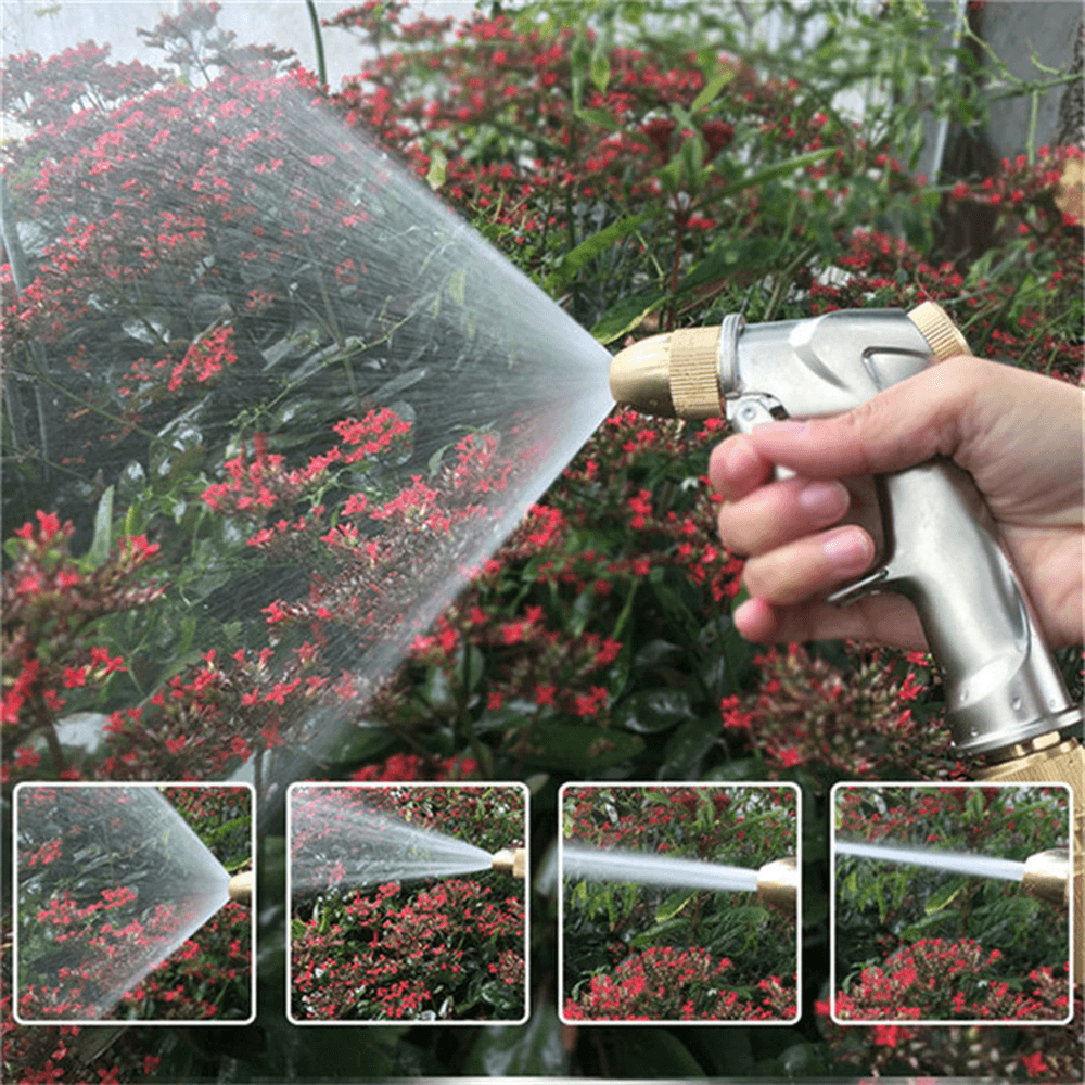 Expandable Garden Telescopic Magic Hose Plastic Car Wash Hose Metal Sprayer Outdoor Garden Watering Pipe