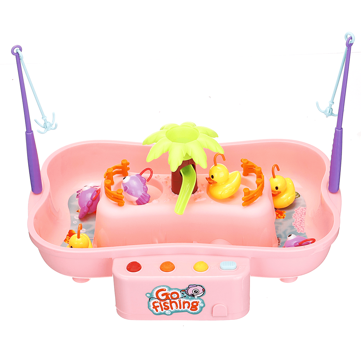 Electric Water Cycle Fishing Platform Game Interactive Educational Toy with Sound Lighting Effect for Kids Gift