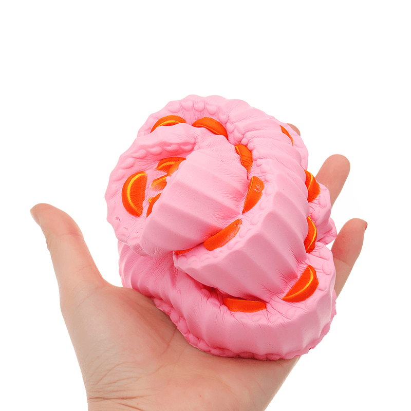 Three Layer Orange Cake Squishy 11Cm Slow Rising anti Stress Collection Gift Soft Toy