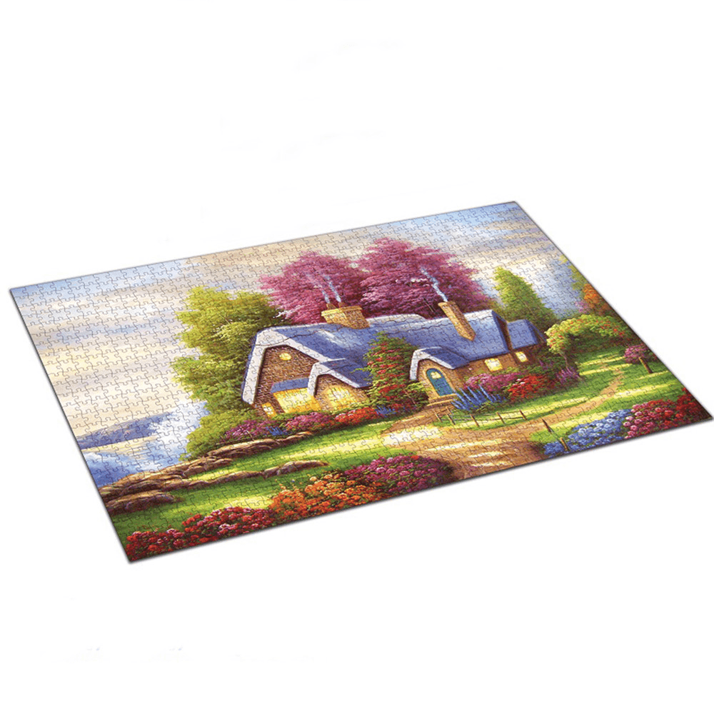 1000 Pieces Landscape Architecture Scene Series Decompression Jigsaw Puzzle Toy Indoor Toys