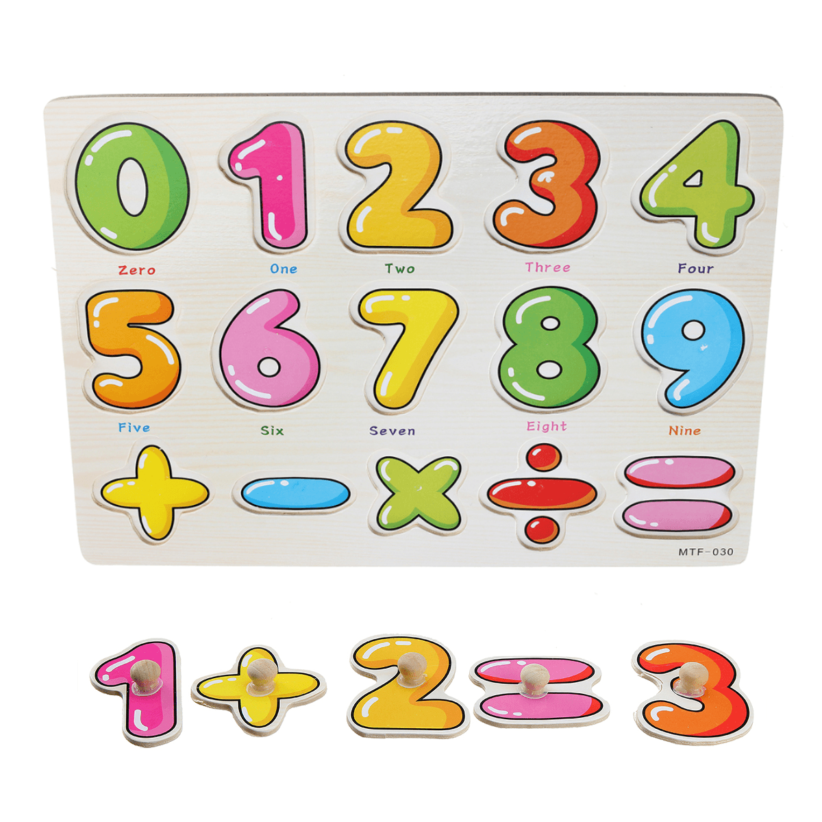 Colorful Wooden Alphabet/Math/Number Jigsaw Puzzle Toy Intelligence Early Education Toys