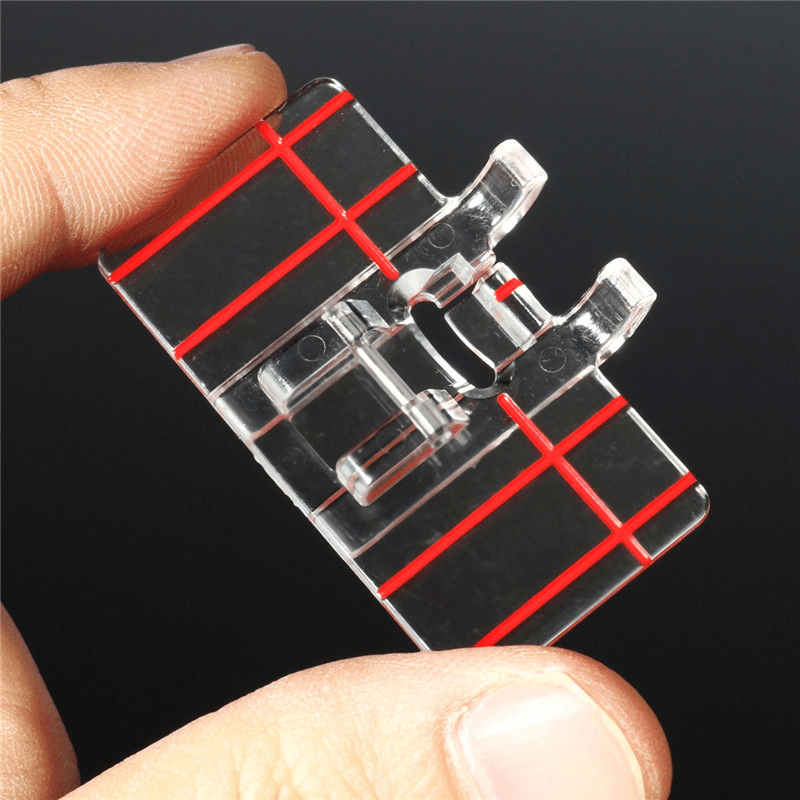 Nähmaschine Parallelstich-Nähwerkzeug, einfacher Mini-Parallelstich-Fußpresser aus durchsichtigem Kunststoff für den Multifunktionshaushalt