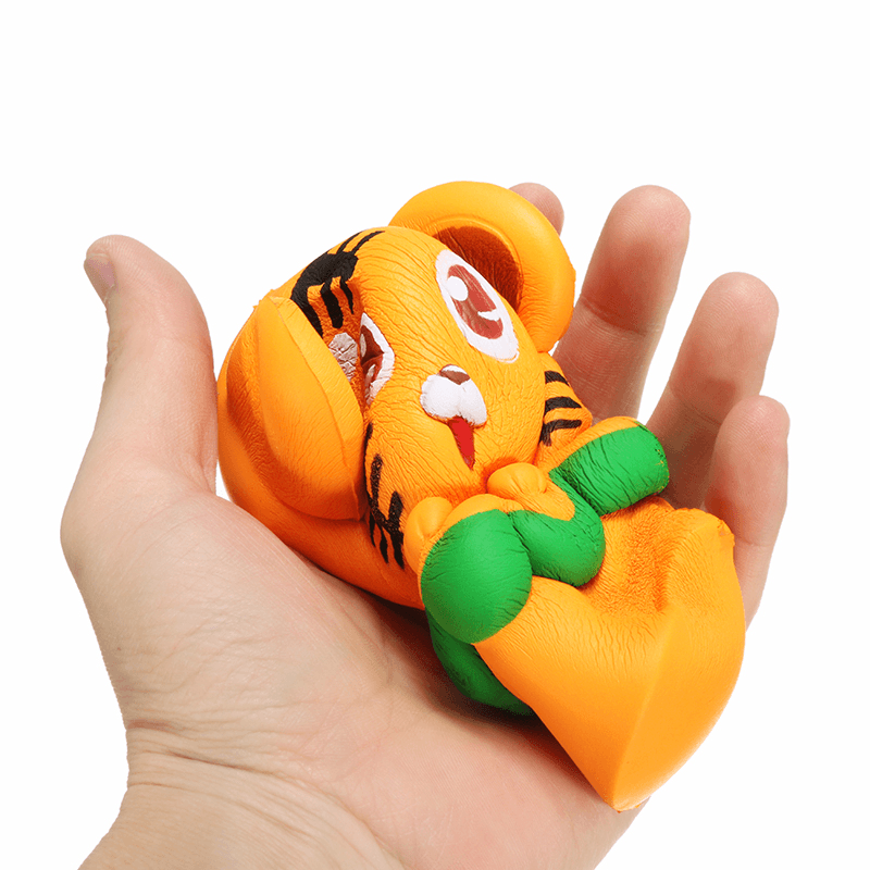 Squishy Tiger 13Cm Soft Slow Rising 10S Collection Gift Decor Squeeze Stress Reliever Toy