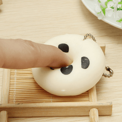 Squishy Squeeze Panda Sticky Rice Ball 5Cm Collection Ball Chain Phone Strap Decor Gift Toy