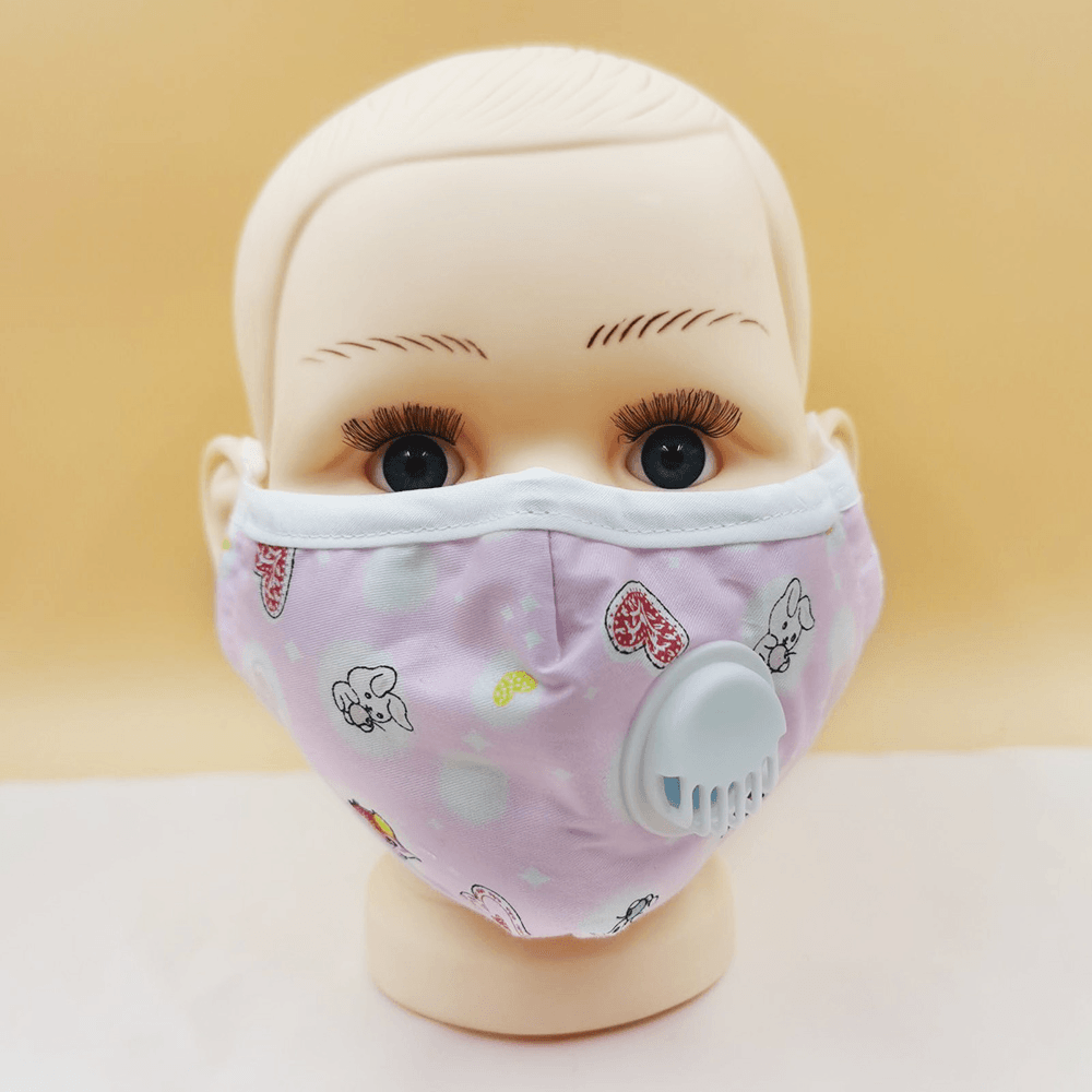 Filtro per maschera facciale per bambini PM2.5 Regolazione per bambini Valvola traspirante antipolvere antiappannante con filtro sostituibile Maschera per la bocca per la salute del corpo