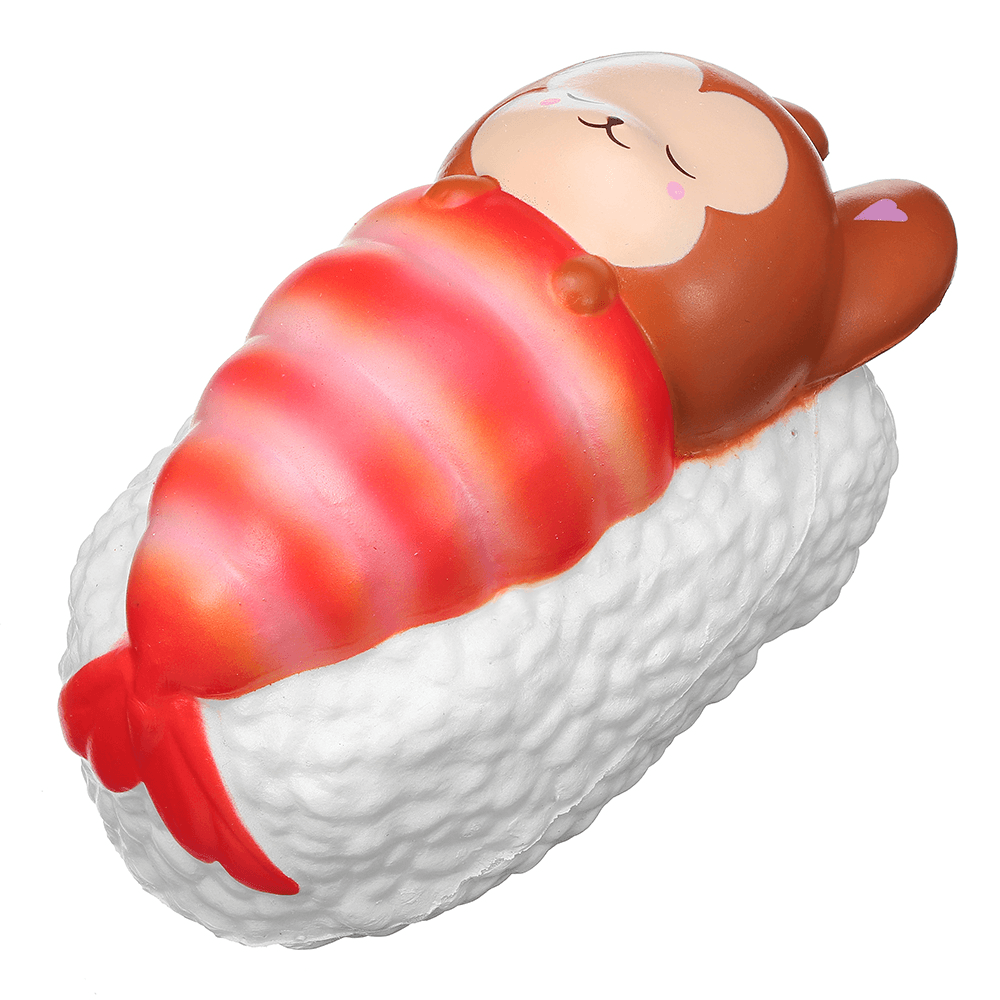 Yummiibear Squishy Foxy and Prawn Blanket Jumbo Sushi Toy Slow Rising with Packaging Box