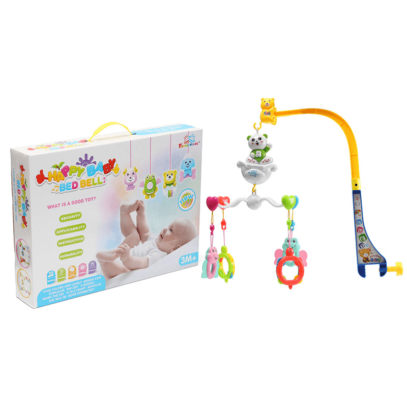 Melodien Lied Baby Mobile Krippe Bett Glocke Kind Elektrische Spieluhr Liebe Weiche Bunte Plüsch Puppen Spielzeug