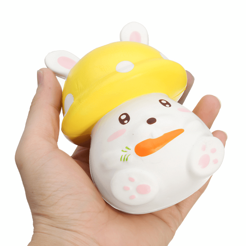 Squishy Slow Rising 12.5CM Mushroom Carrot Bunny Rabbit Phone Straps Pendant Toy Original Packaging