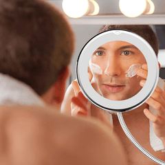 Magnifying Folding Makeup Mirrors 360-Degree Rotating Makeup Mirror Flexible Mirror Magnifying Makeup Mirror with LED Light