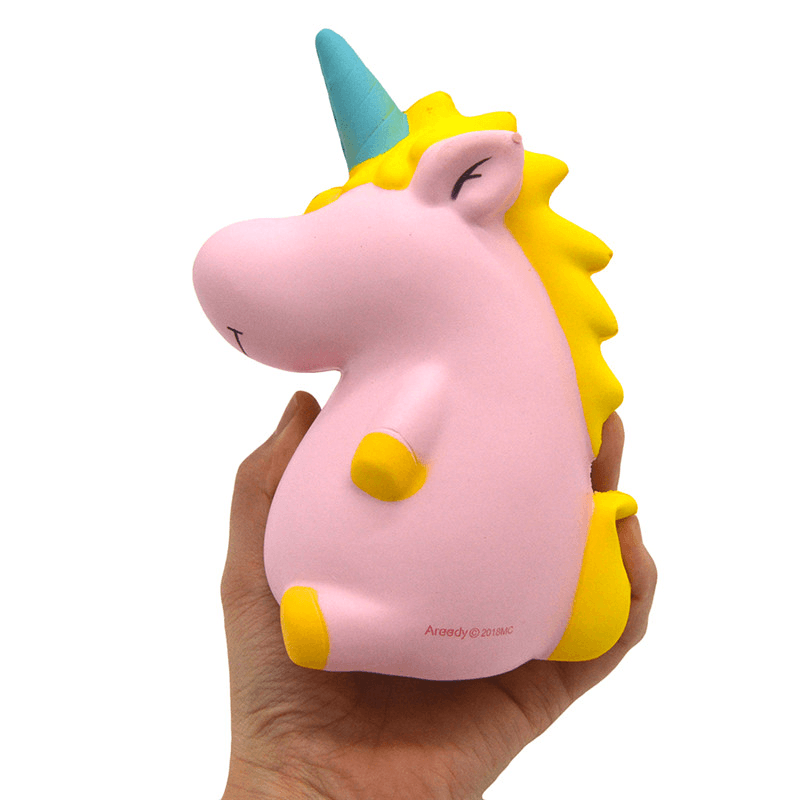 Areedy Squishy Baby-Einhorn-Nilpferd, 14 cm x 10 cm x 8 cm, lizenzierte, super langsam aufsteigende, niedliche, rosa duftende Originalverpackung