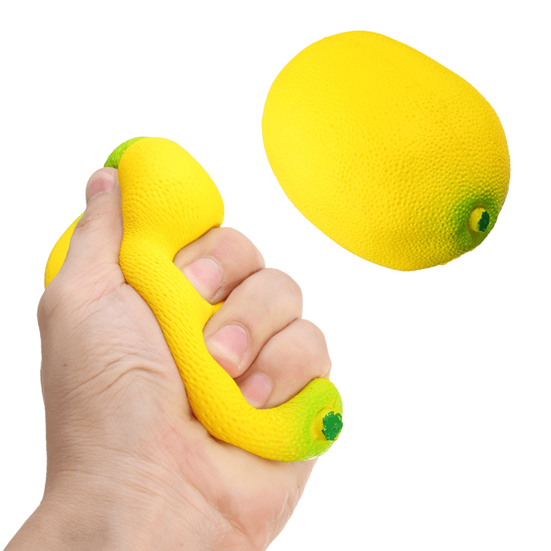 Squishy Yellow Lemon 12Cm Big Soft Slow Rising Fruit Collection Gift Decor Toy