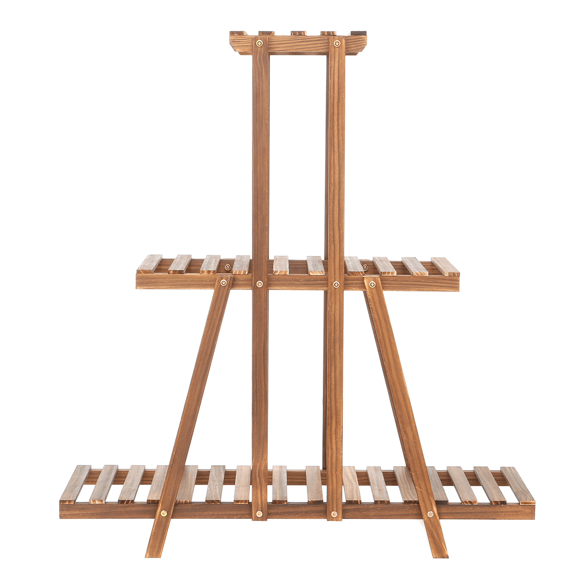 3 Tier Wood Flower Rack Plant Stand Wooden Shelves Bonsai Display Shelf Set