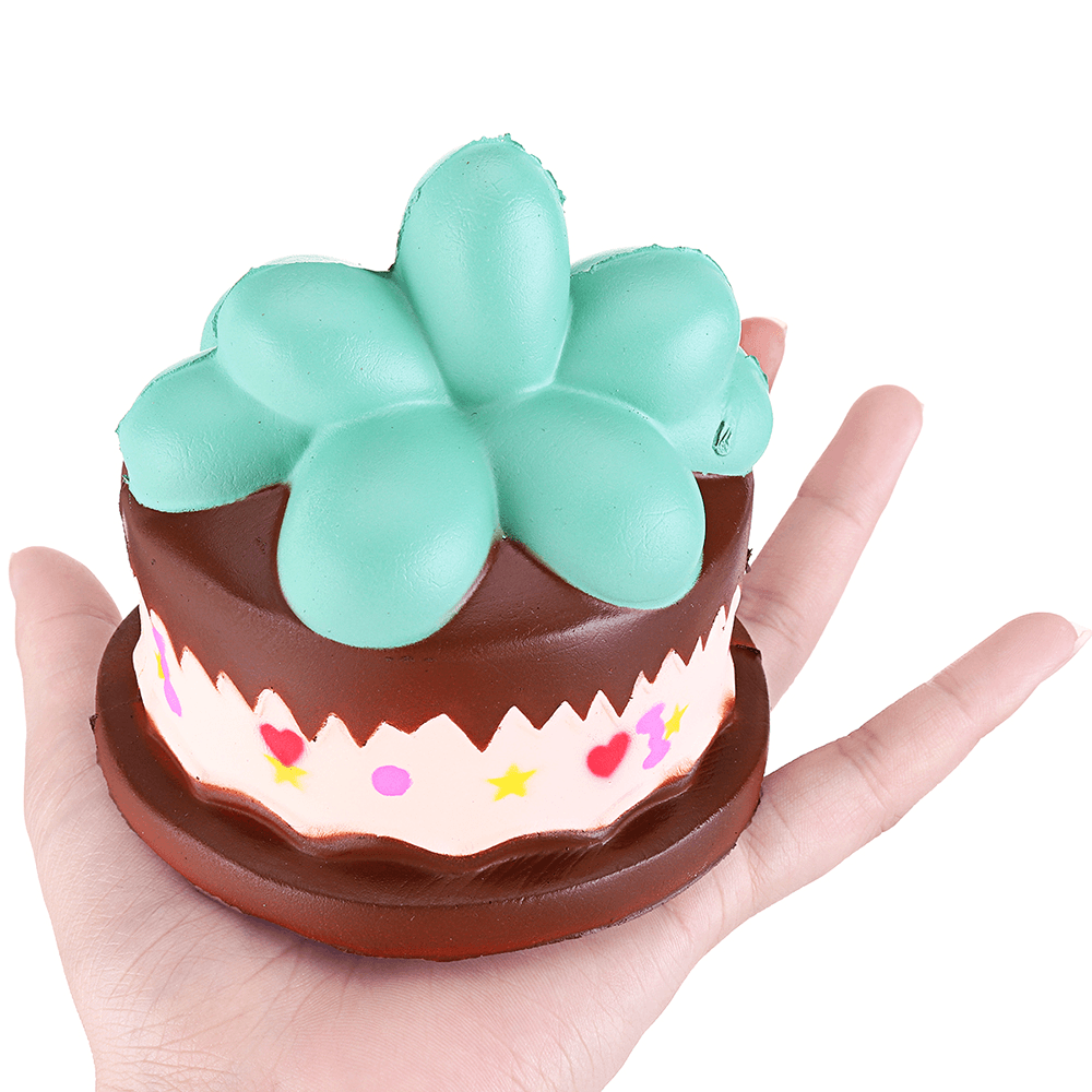 Squishy Plant Chocolate Cream Cake 9CM Langsam steigendes Rebound-Spielzeug mit Verpackung als Geschenkdekoration