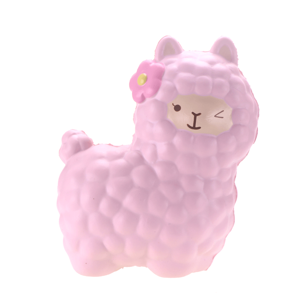 Vlampo Squishy Alpaca 17X13X8Cm Licensed Slow Rising Original Packaging Collection Gift Decor Toy