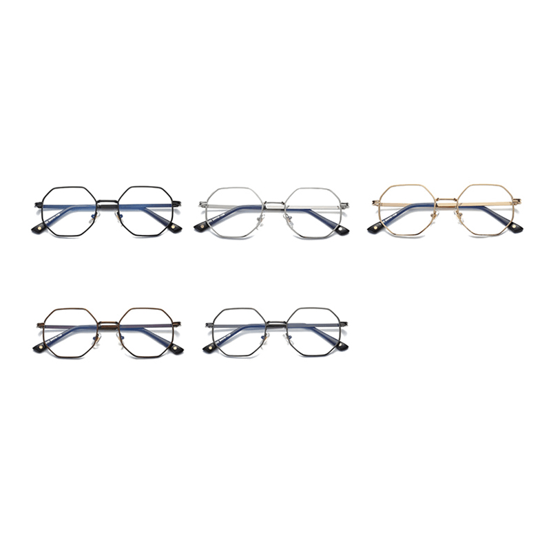 Anti-Blue-Ray-Polygon-Brille, Retro-Brille mit dickem Rand, optische Augenpflege, blaues Licht blockierende Brille