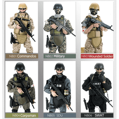 12Inch 300Mm 1/6 Uniform Military Army Soldier Set Model SWAT SDU Combat Game Action Figure Toys Gift