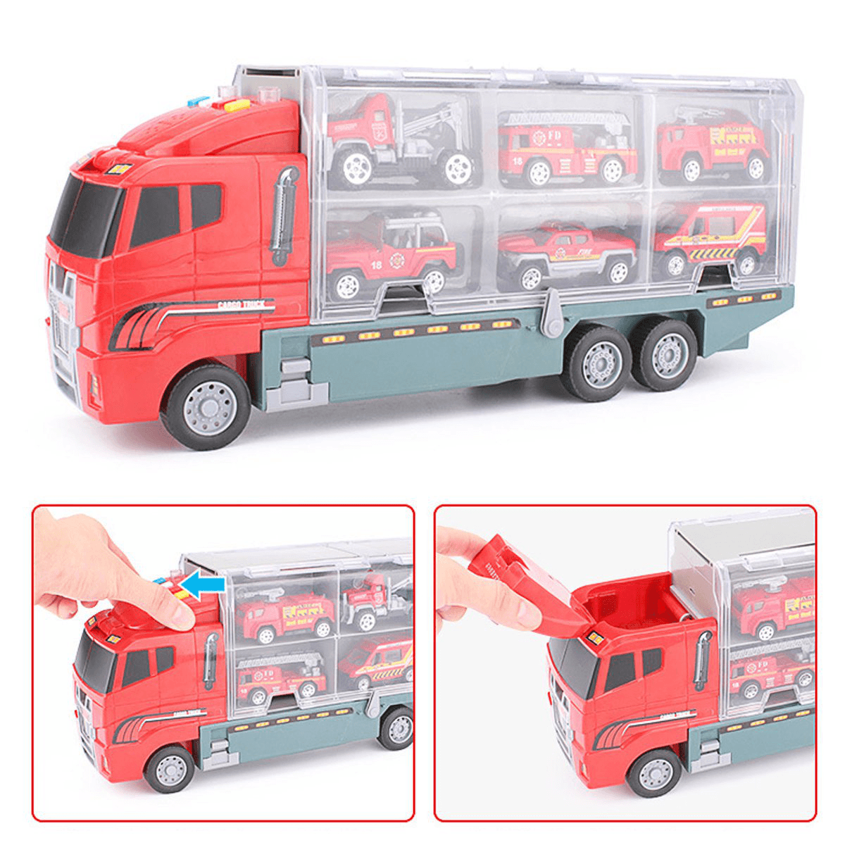 7PCS Large Construction Truck Excavator Digger Kid Diecast Model Toy Demolition Vehicle Car