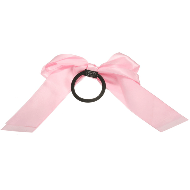 Multicolor Scrunchie Cola de caballo Titular Cinta de raso Arco Bowknot Banda para el cabello Cuerda