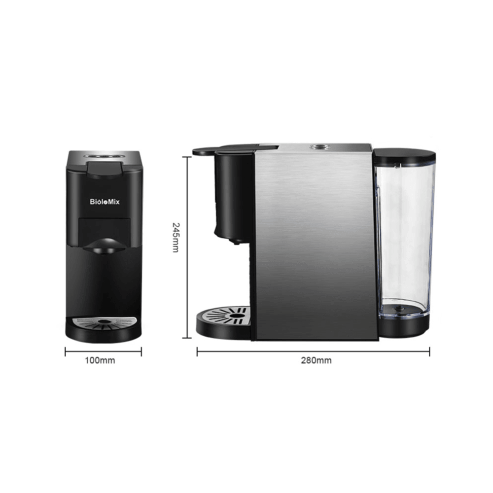 Biolomix BK-513 Coffee Machine 1450W 3-In-One Capsule Coffee Machine Ground Coffee