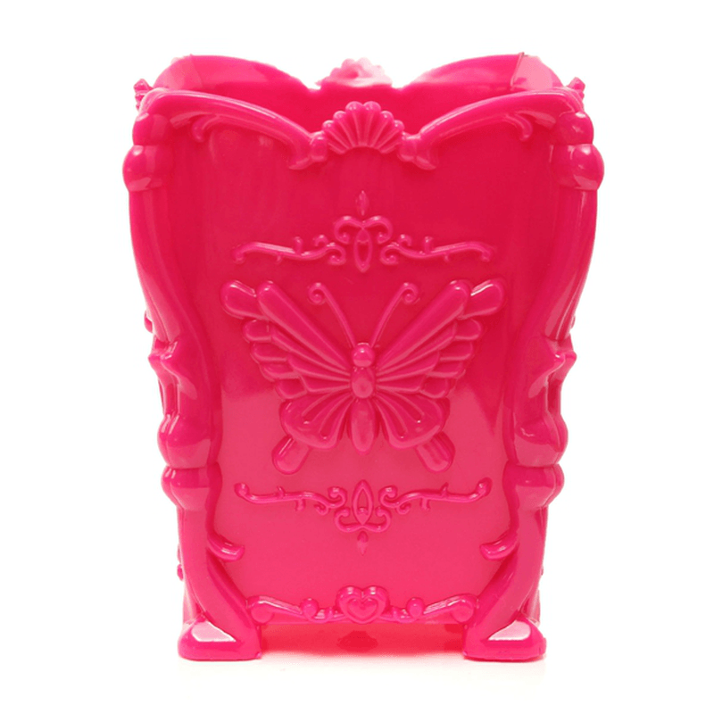 Butterfly Makeup Storage Case Brush Lip Stick Pen Holder Organizer Decorative Box Cosmetic Container