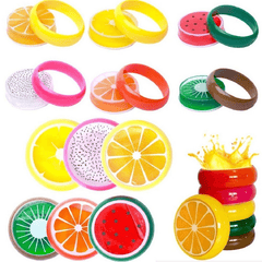 6PCS Crystal Fruit Slime 6X2Cm DIY Clay Rubber Mud Intelligent Hand Gum Plasticine Toy Gift