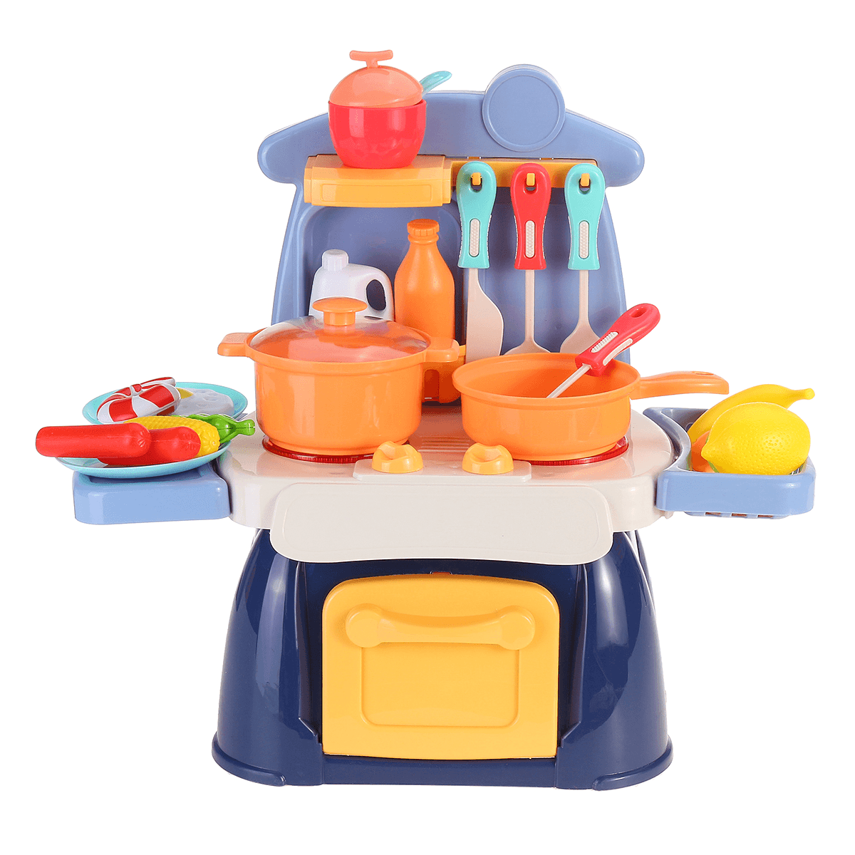 Multi-Stil Simulation Spray Wasser Mini Küche Kochen Rollenspiel Haus Puzzle Lernspielzeug Set mit Sound Lichteffekt für Kinder Geschenk