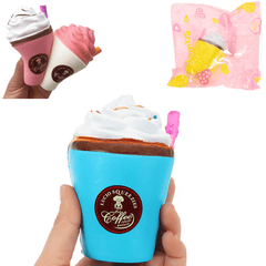 Suction Cup Coffee Squishy 8*10Cm Slow Rising Soft Collection Gift Decor Toy with Packaging