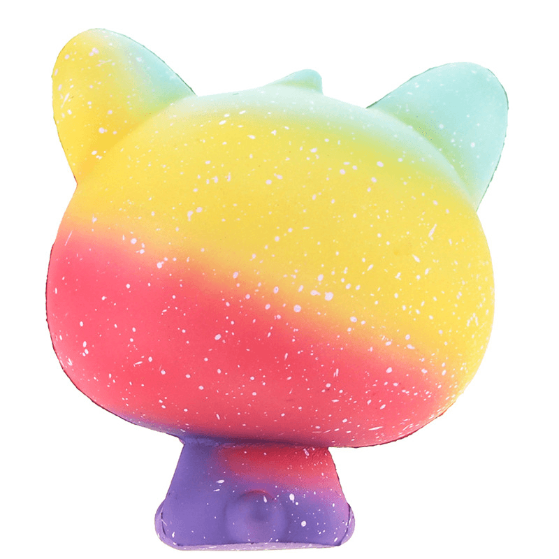 Vlampo Squishy Jumbo Kitten Holding Ice Cream 15CM Licensed Slow Rising with Packaging Collection Gift Toy