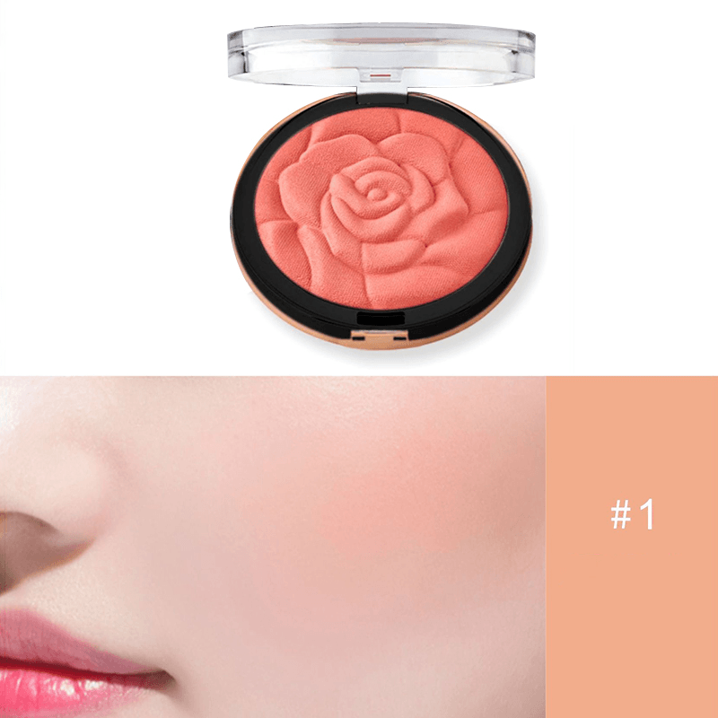 Blush Fashion Flower Shaped Blusher Powder Makeup Cosmetic Natural Blush Powder Blush Palette Face Makeup Peach Blushes