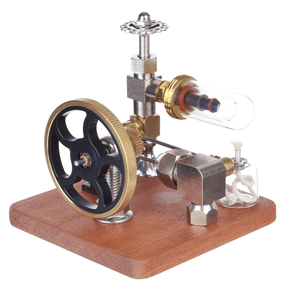 Stirling Engine Model Free Piston Adjustable Speed External Combustion Engine with Vertical Flywheel Physics Science Toy