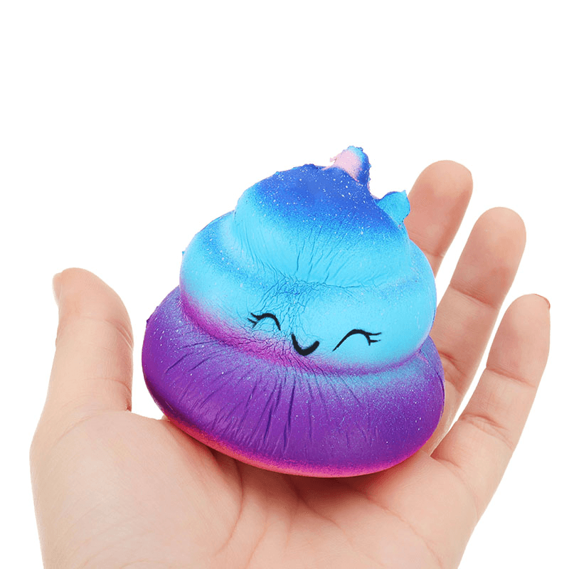 Crazy Squishy Galaxy Poo Langsam steigender duftender Cartoon-Brötchen-Stress-Kawaii-Spielzeug-Telefonanhänger