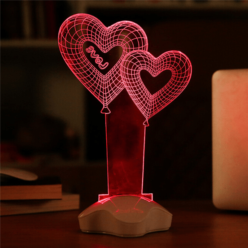 Creative Optical Illusion 3D Light Office Home Decor Gift Luminous USB Led Light Lámpara de mesa de escritorio