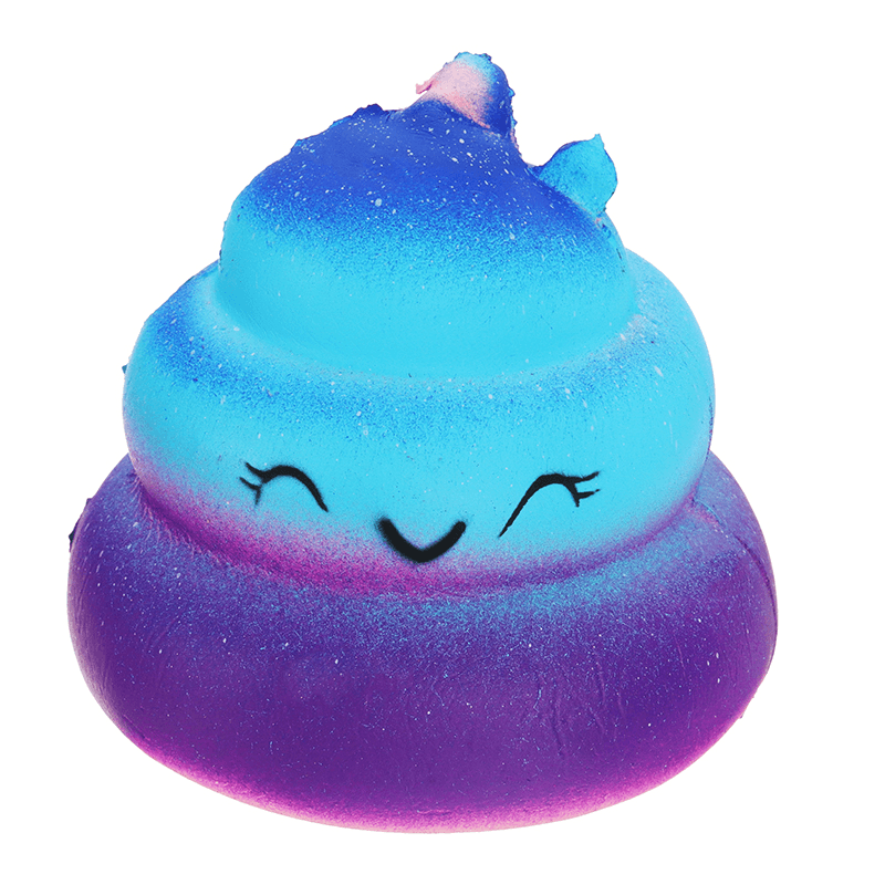 Crazy Squishy Galaxy Poo Langsam steigender duftender Cartoon-Brötchen-Stress-Kawaii-Spielzeug-Telefonanhänger