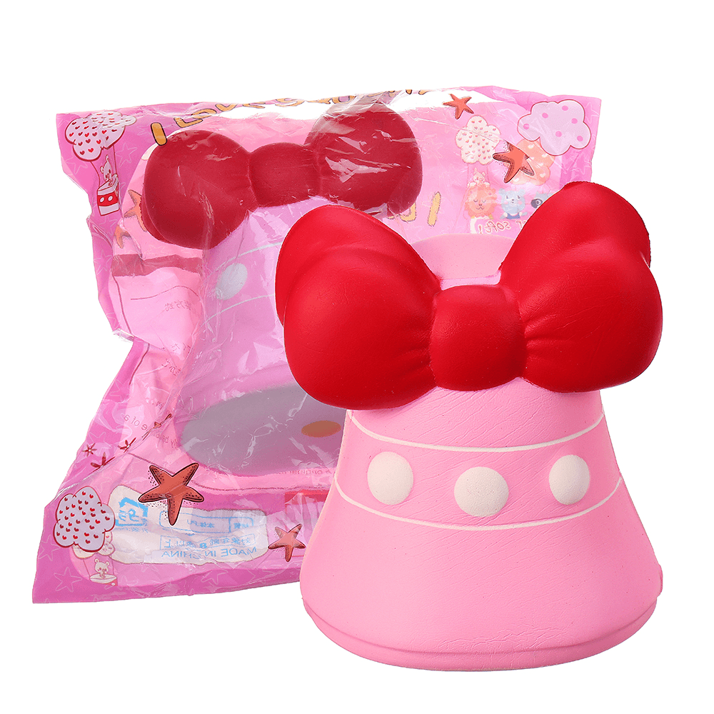 Bow-Knot Bell Squishy 12CM Jumbo Slow Rising Soft Toy Gift Collection with Packaging